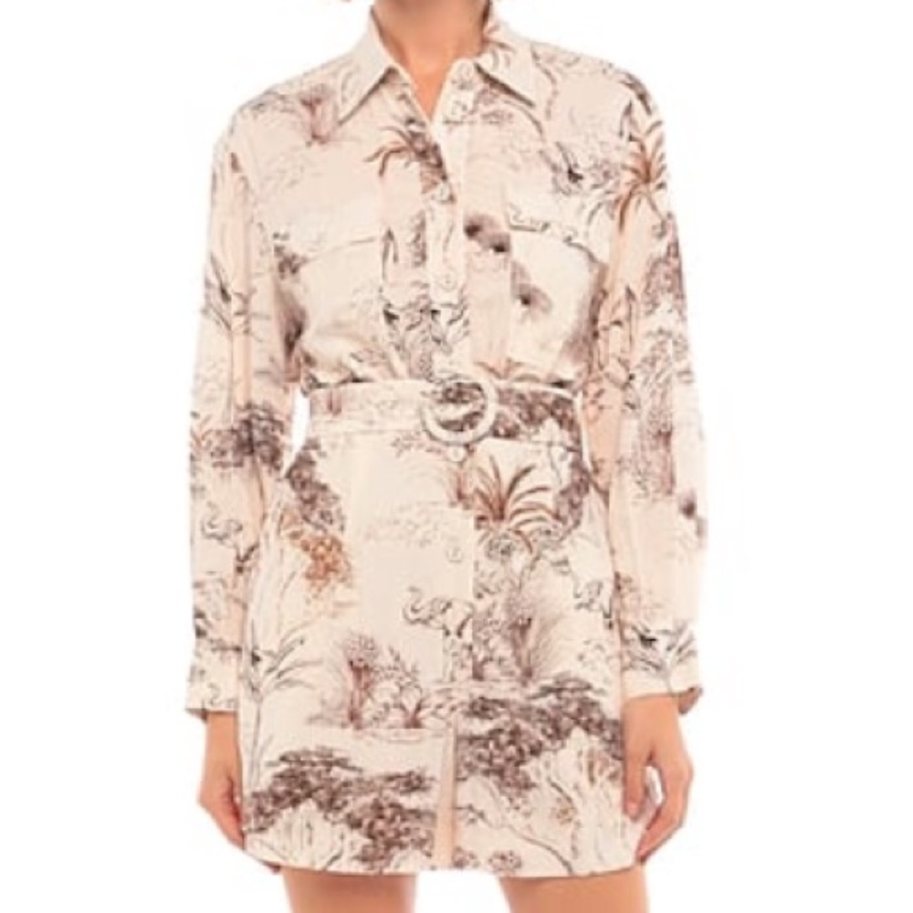 Sandro Safari Printed Jumpsuit Romper FR 38/ US 8